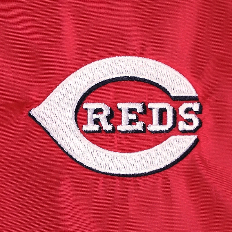 Veste coupe-vent à bouton-pression intégrale Raglan Dunbrooke Red Cincinnati Reds Coach pour hommes