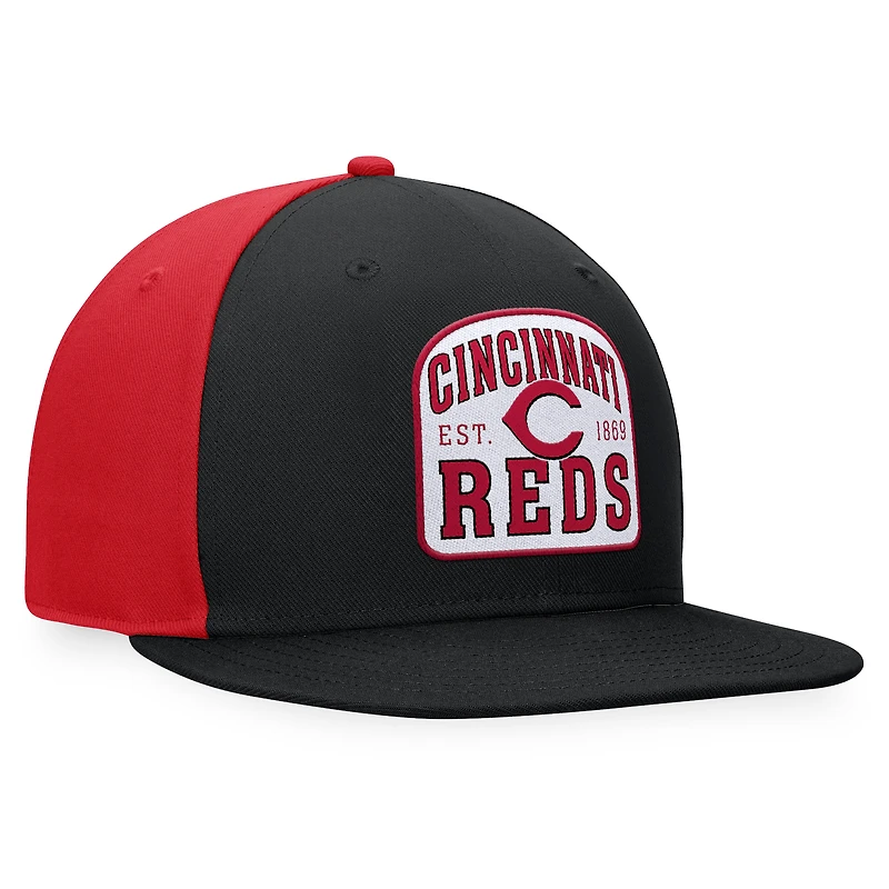 Casquette Snapback Cycle Cincinnati Reds Fanatics noir/rouge pour hommes