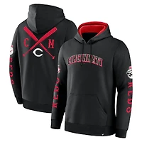 Sweat à capuche en polaire Big City Legacy noir des Reds de Cincinnati pour homme