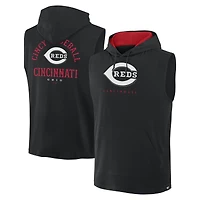 Sweat à capuche sans manches Fire Speed ​​des Reds de Cincinnati pour homme, noir, Fanatics