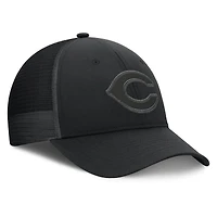 Men's Fanatics Black Cincinnati Reds Launch Adjustable Trucker Hat