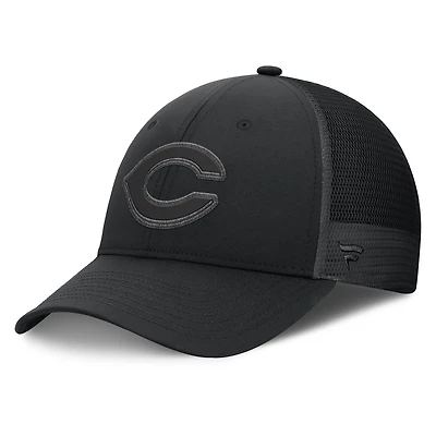 Men's Fanatics Black Cincinnati Reds Launch Adjustable Trucker Hat