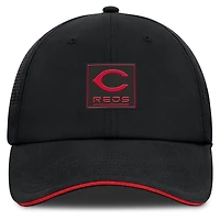 Men's Fanatics Black Cincinnati Reds Level Up Driver Adjustable Hat