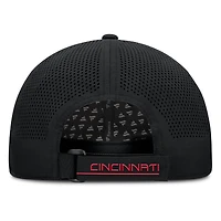 Men's Fanatics Black Cincinnati Reds Level Up Driver Adjustable Hat