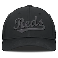 Casquette Overpower Flex noire des Reds de Cincinnati pour homme