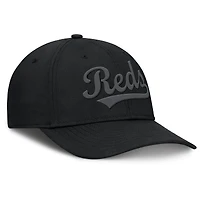 Casquette Overpower Flex noire des Reds de Cincinnati pour homme
