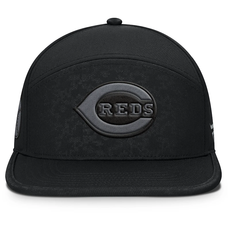 Casquette Snapback Platoon Fanatics noire pour homme des Reds de Cincinnati
