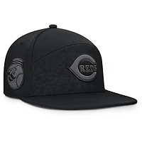 Casquette Snapback Platoon Fanatics noire pour homme des Reds de Cincinnati