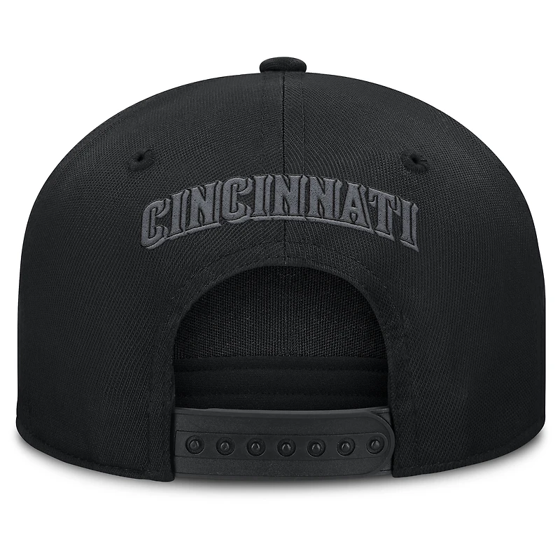 Casquette Snapback Platoon Fanatics noire pour homme des Reds de Cincinnati