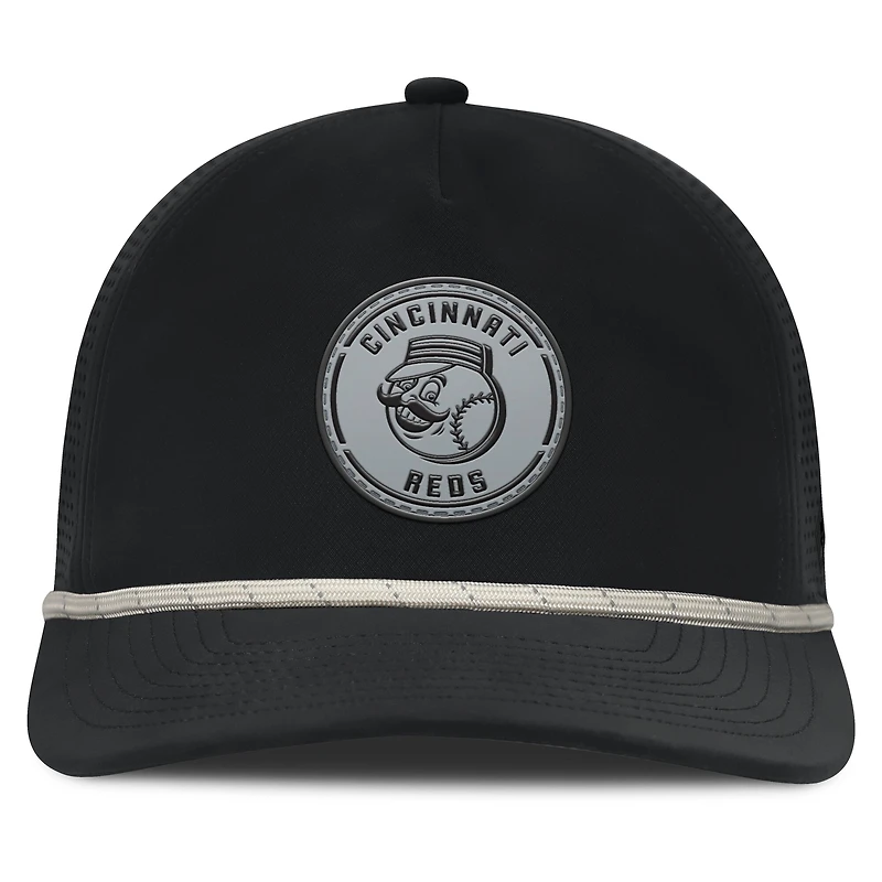 Men's Fanatics Black Cincinnati Reds Signature A-Frame Adjustable Hat