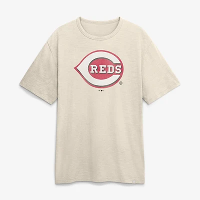 Men's Fanatics Cream Cincinnati Reds Stadium Slub T-Shirt