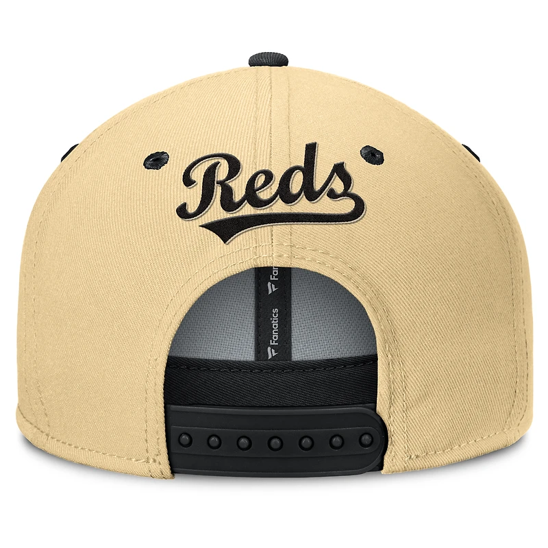 Casquette ajustable Fanatics Kaki Cincinnati Reds Duel pour homme