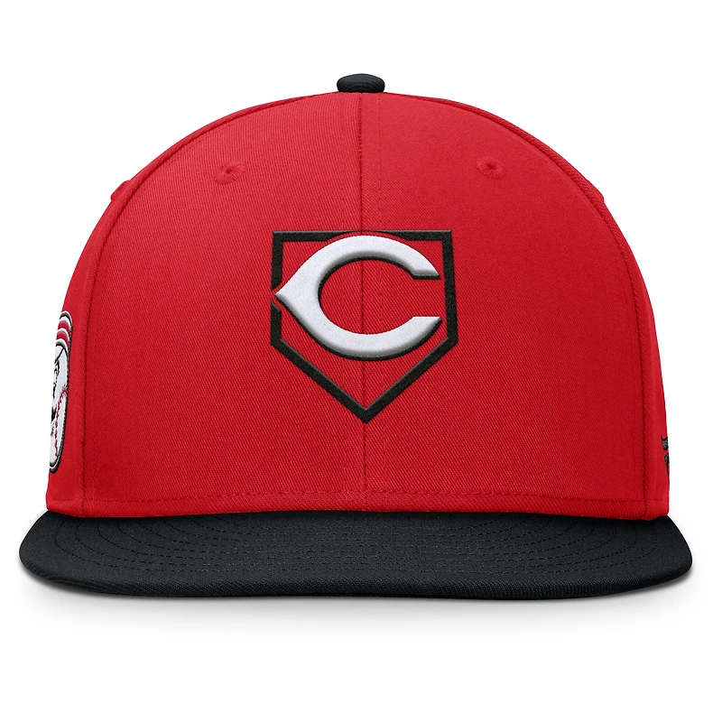 Men's Fanatics Red/Black Cincinnati Reds Batter's Box Snapback Hat