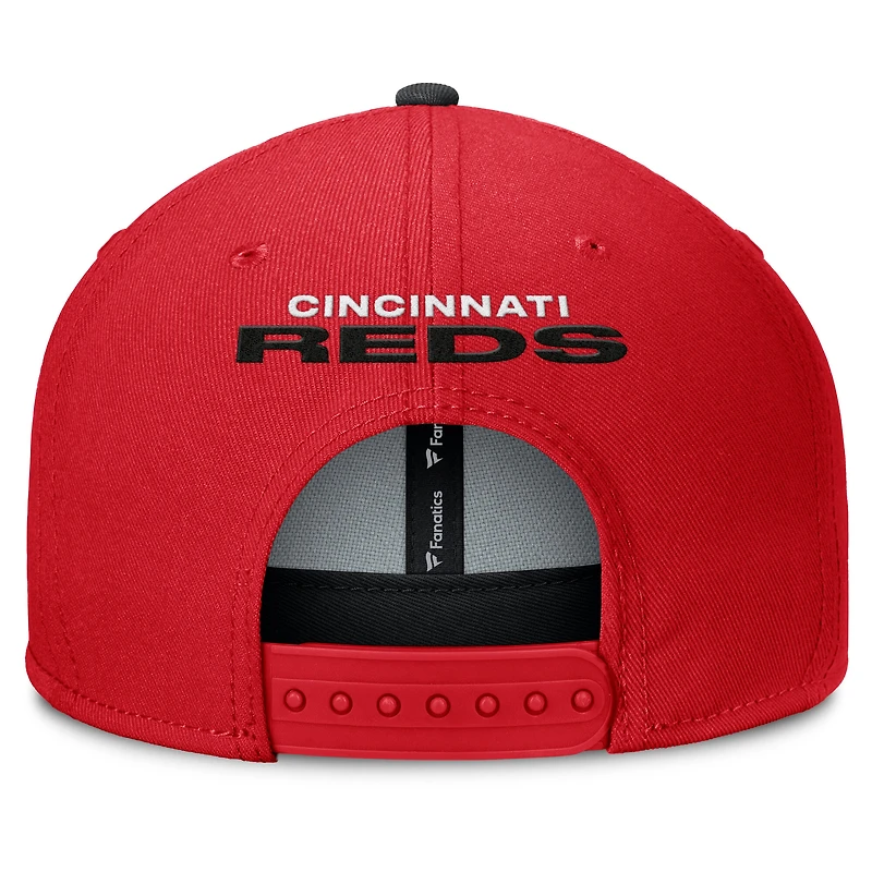 Men's Fanatics Red/Black Cincinnati Reds Batter's Box Snapback Hat