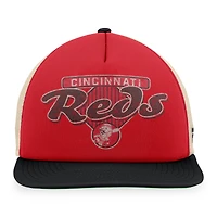 Casquette Snapback Talley Foam Trucker Snapback de la collection Cooperstown des Cincinnati Reds Fanatics rouge/noir pour hommes
