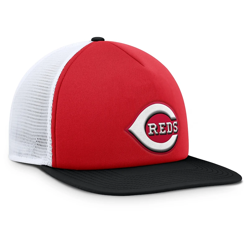 Casquette snapback Fundamental en mousse rouge/noir pour homme des Cincinnati Reds