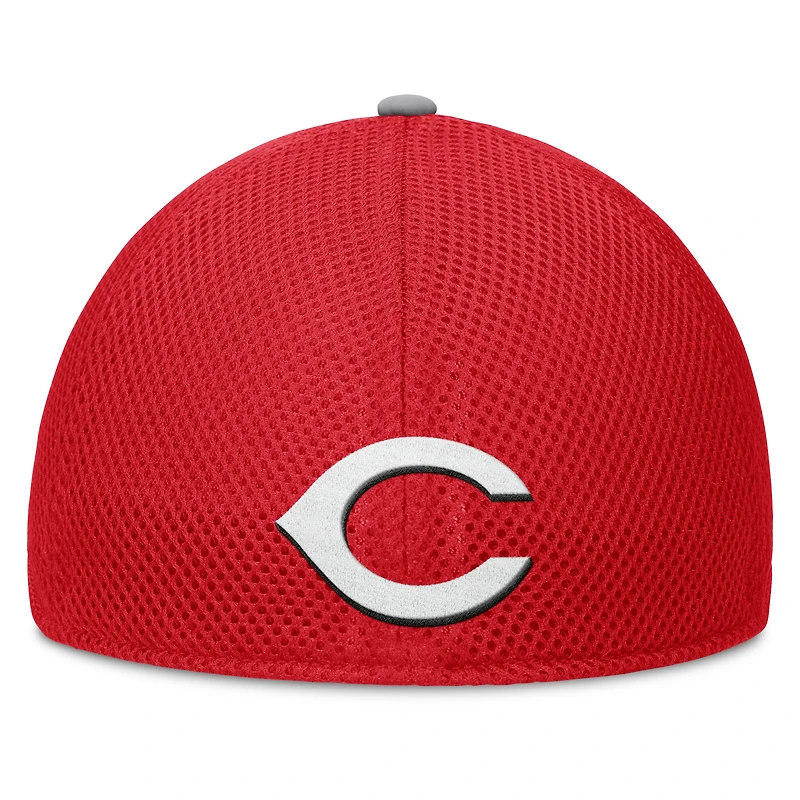 Casquette Fanatics Flex rouge/gris des Cincinnati Reds pour homme