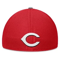 Casquette Fanatics Flex rouge/gris des Cincinnati Reds pour homme