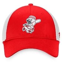 Casquette Snapback Core Trucker Fanatics rouge/blanc Cincinnati Reds Cooperstown Collection pour hommes