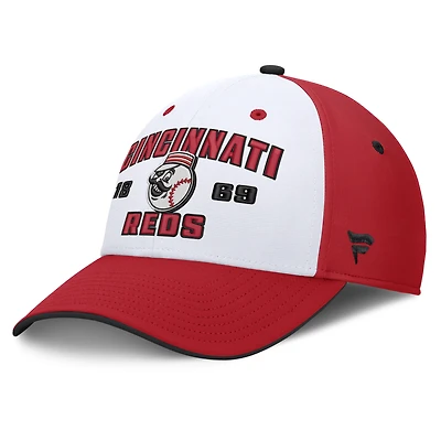 Men's Fanatics Red/White Cincinnati Reds Jammed Structured Flex Hat