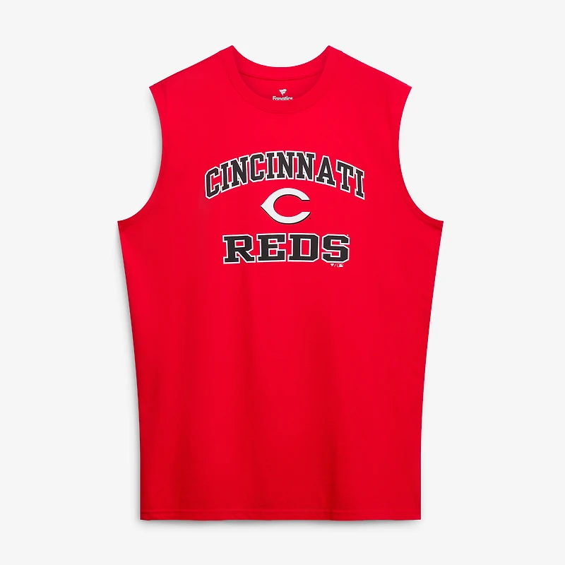 Men's Fanatics Red Cincinnati Reds Big & Tall Heart Soul Muscle Tank Top