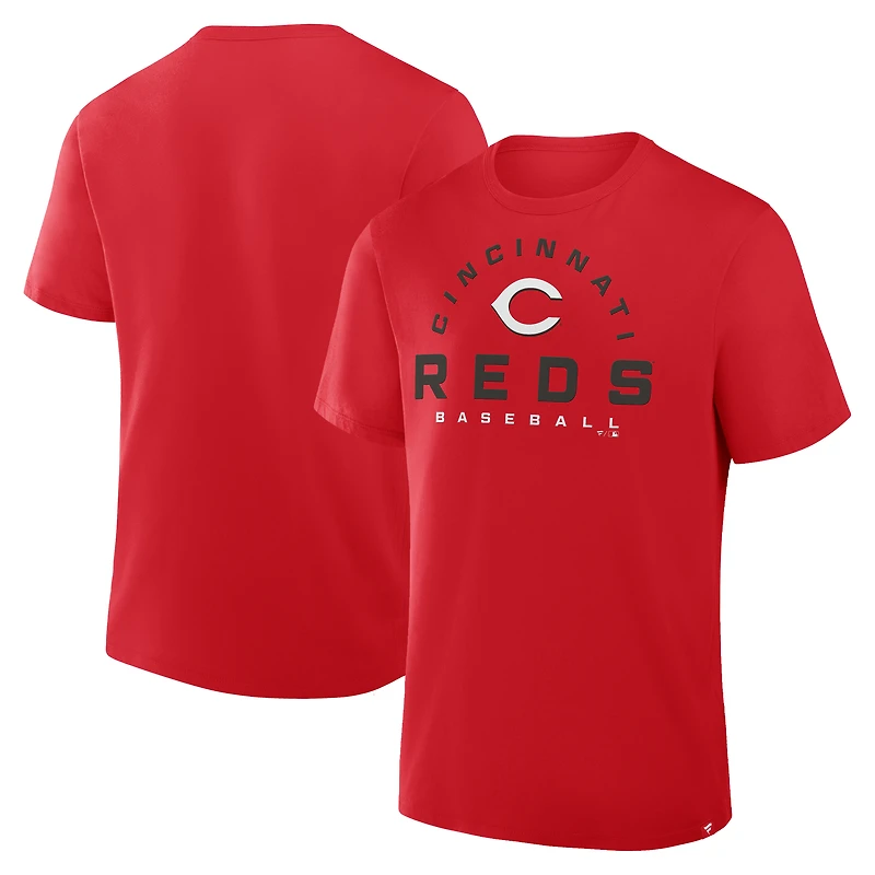 T-shirt rouge Fanatics pour hommes Cincinnati Reds Clubhouse Legacy Primary Play