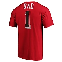 Men's Fanatics Red Cincinnati Reds Number One Dad Team T-Shirt
