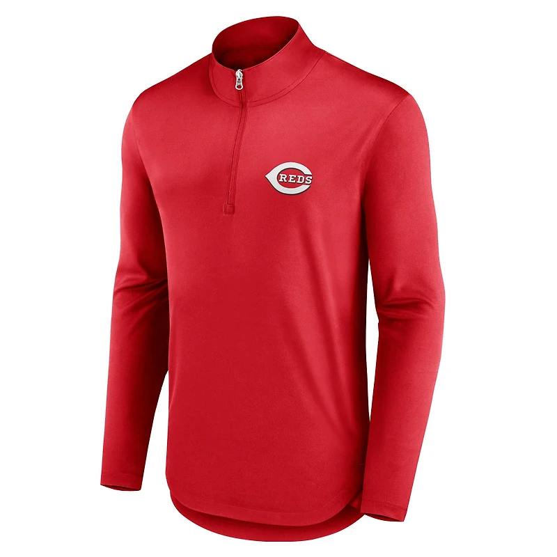 Haut à quart de zip Fanatics Red Cincinnati Reds Quarterback pour hommes
