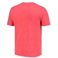 Men's Fanatics Red Cincinnati Reds Weathered Official Logo Tri-Blend T-Shirt