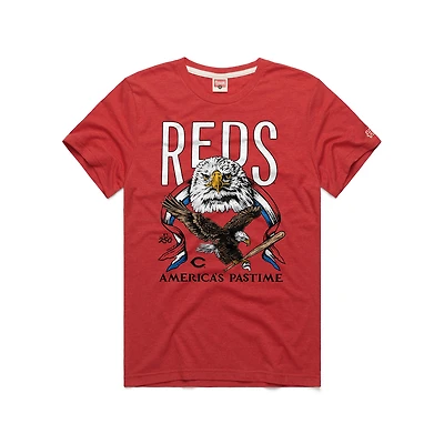 Men's Homage Red Cincinnati Reds America's Pastime Tri-Blend T-Shirt