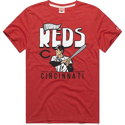 T-shirt rouge à trois mélanges Homage x Topps Reds de Cincinnati pour homme