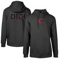 Men's Levelwear Black Cincinnati Reds City Connect Podium Core 2.0 Pullover Hoodie
