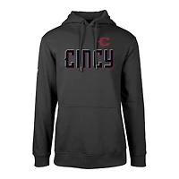 Sweat à capuche noir avec logo Cincinnati Reds City Connect Podium Core pour homme de Levelwear
