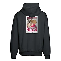 Men's Levelwear  Black Cincinnati Reds Contact Pro Card Pullover Hoodie