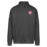 Men's Levelwear  Black Cincinnati Reds Cooperstown Collection Murray Quarter-Zip Sweatshirt