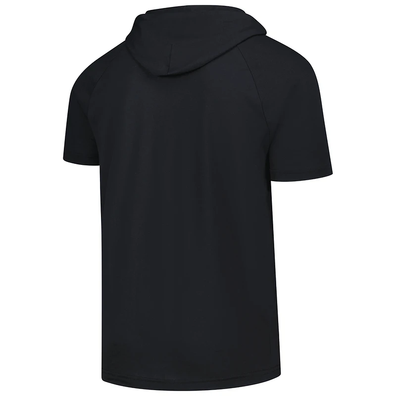 Men's Levelwear Black Cincinnati Reds Phase Vanguard Hoodie T-Shirt