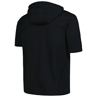 Sweat à capuche manches courtes et entièrement zippé Levelwear pour hommes, noir, Cincinnati Reds Recruit