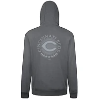 Men's Levelwear Gray Cincinnati Reds Podium Grain Pullover Hoodie