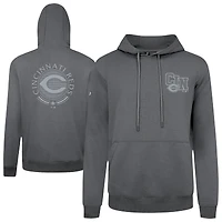 Men's Levelwear Gray Cincinnati Reds Podium Grain Pullover Hoodie