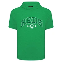 Men's Levelwear Green Cincinnati Reds St. Patrick's Day Phase Plaid Short Sleeve T-Shirt Hoodie