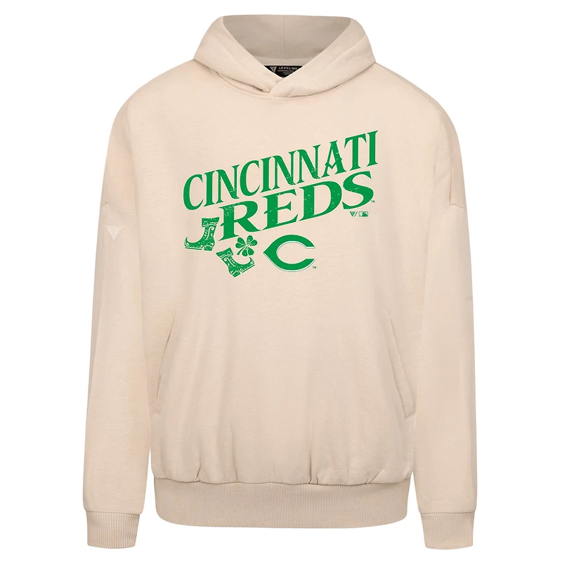 Sweat à capuche kaki pour homme Cincinnati Reds St. Patrick's Day de Levelwear