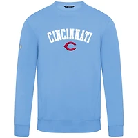 Sweat-shirt à capuche Levelwear bleu clair pour homme, modèle Zane Felt Arch, des Reds de Cincinnati.