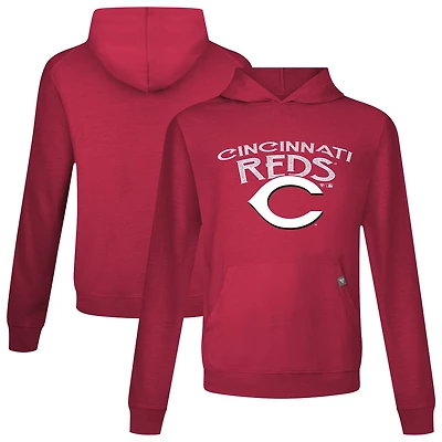 Men's Levelwear Red Cincinnati Reds Accolade Relay Mission Pullover Hoodie