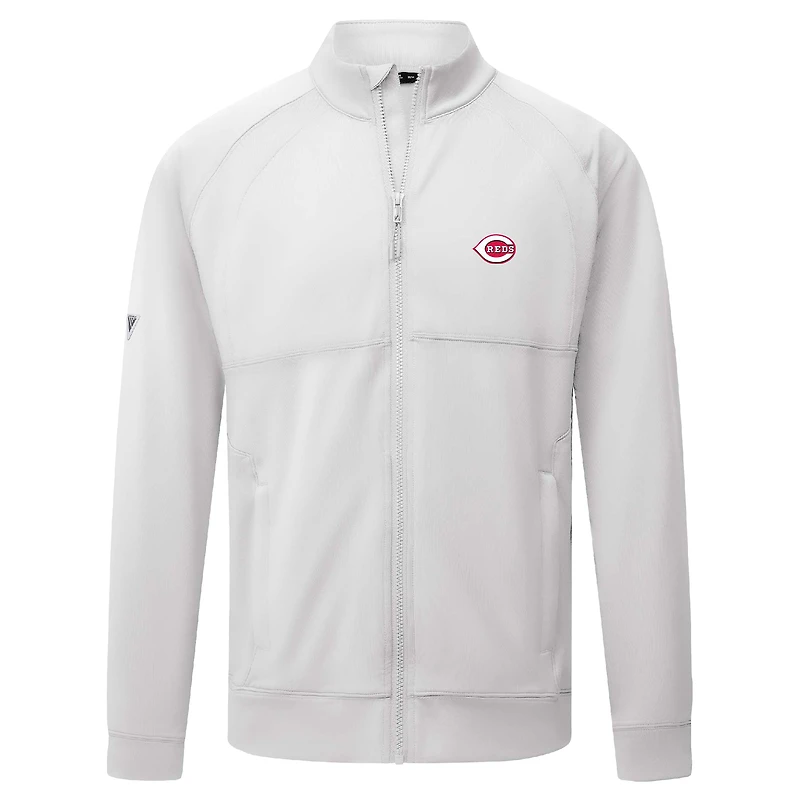 Men's Levelwear  White Cincinnati Reds Form Insignia 2.0 Full-Zip Jacket