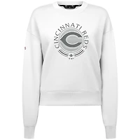 Sweat-shirt blanc à col rond pour homme Levelwear des Reds de Cincinnati