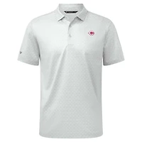 Polo System Insignia 2.0 blanc pour homme de Levelwear avec logo des Reds Cincinnati