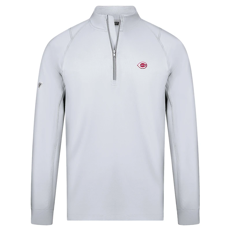 Pull-over blanc à glissière quart de tour Theory Insignia 2.0 pour homme Levelwear Cincinnati Reds