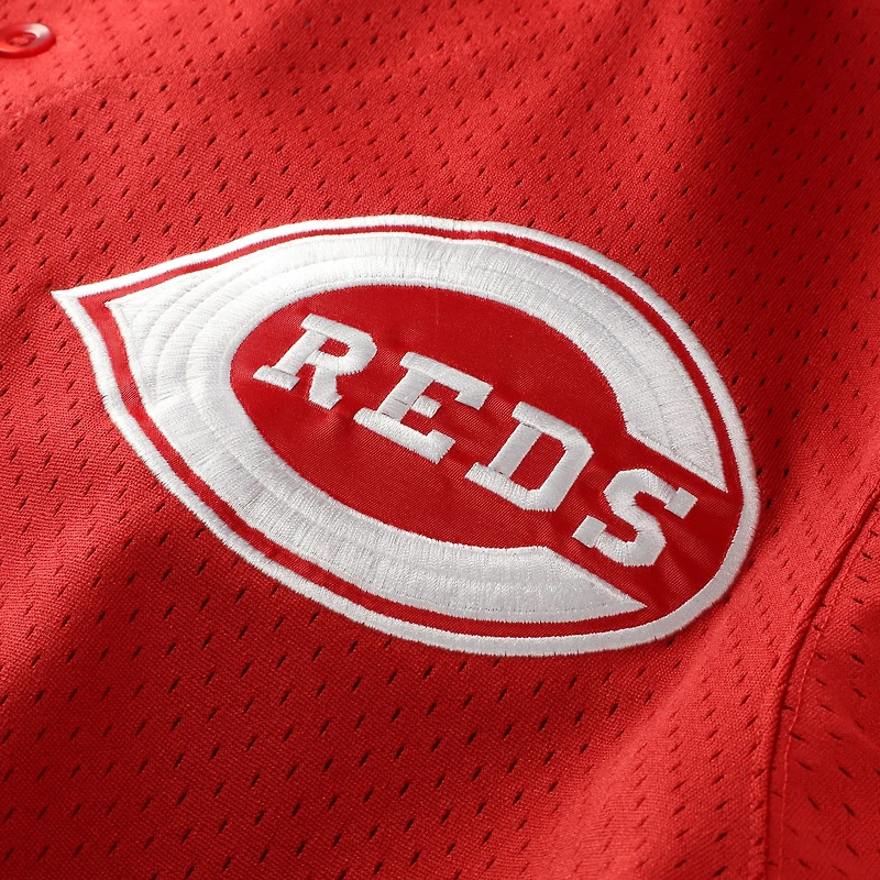 Maillot d'entraînement au bâton Mitchell & Ness Deion Sanders rouge des Reds de Cincinnati, grandes tailles, Cooperstown, en maille, pour homme
