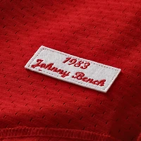 Maillot d'entraînement authentique Mitchell & Ness Johnny Bench rouge écarlate des Reds de Cincinnati pour homme