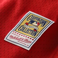 Maillot d'entraînement authentique Mitchell & Ness Johnny Bench rouge écarlate des Reds de Cincinnati pour homme